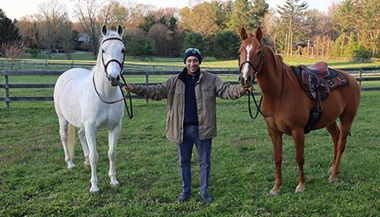 Sammy Eldin on the farm he shares with his wife, sons, and horses